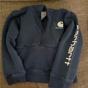 Carhartt Kids Dark Blue quarter zip Jacket